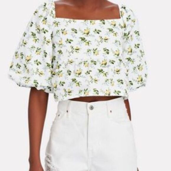 FAITHFULL THE BRAND Women's Floral Crop Top Size 10 Multicolor - Picture 2 of 13